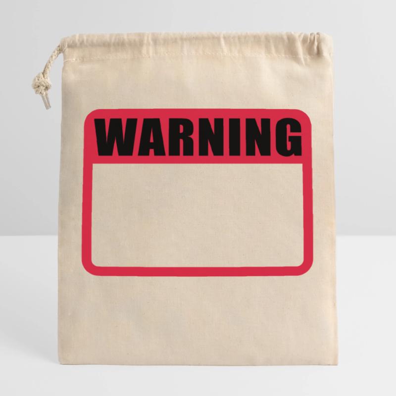Warning Shield Warning Warning Shield Vector Closable cotton gift bag (25x30cm)