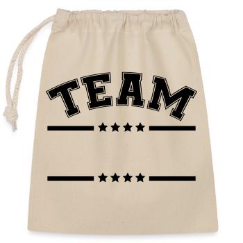 Team Stroke Stern - Closable cotton gift bag (25x30cm) - nature - Front