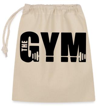 the gym - Closable cotton gift bag (25x30cm) - nature - Front