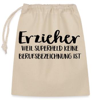 2541614 128806376 Erzieher - Verschließbarer Geschenkbeutel aus Baumwolle (25x30cm) - Natur - Vorne