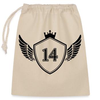 Armoiries 14 - Sac cadeau en coton avec cordon (25 x 30 cm) - nature - Devant