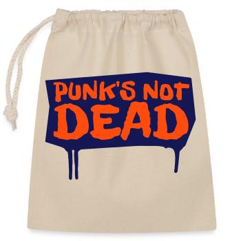 Punks Not Dead - Verschließbarer Geschenkbeutel aus Baumwolle (25x30cm) - Natur - Vorne