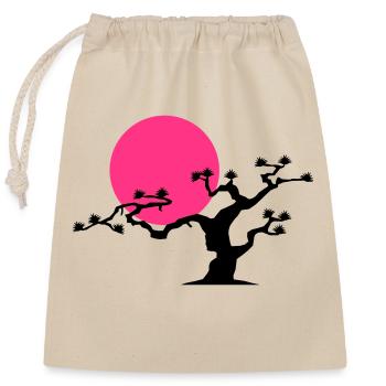 Japanese Tree - Closable cotton gift bag (25x30cm) - nature - Front