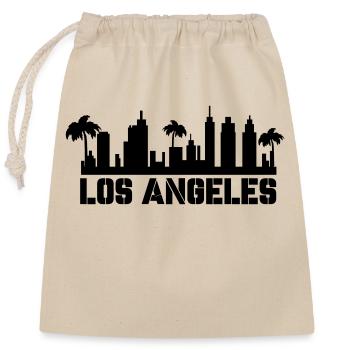 Los Angeles - Sac cadeau en coton avec cordon (25 x 30 cm) - nature - Devant