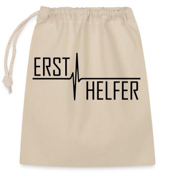 Ersthelfer Sanitäter erste Hilfe - Verschließbarer Geschenkbeutel aus Baumwolle (25x30cm) - Natur - Vorne