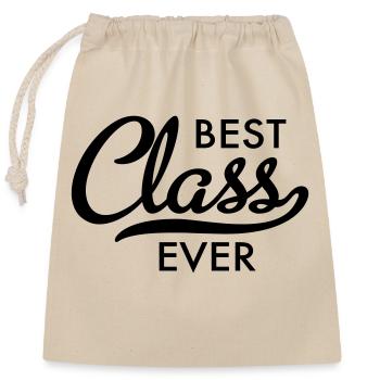 best class - Closable cotton gift bag (25x30cm) - nature - Front