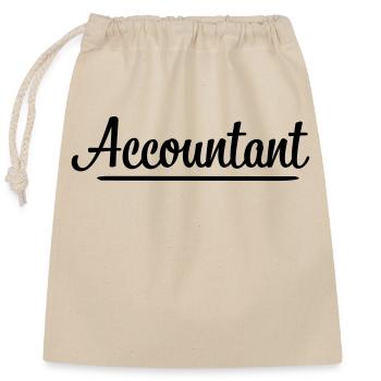 Accountant - Closable cotton gift bag (25x30cm) - nature - Front