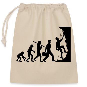 évolution évolution née raide paroi monte - Sac cadeau en coton avec cordon (25 x 30 cm) - nature - Devant