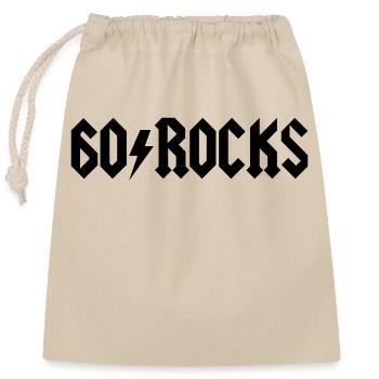60 - Closable cotton gift bag (25x30cm) - nature - Front