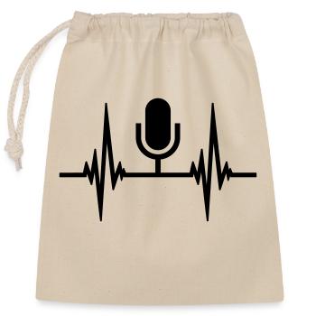 Pulse Heartbeat Microphone - Closable cotton gift bag (25x30cm) - nature - Front