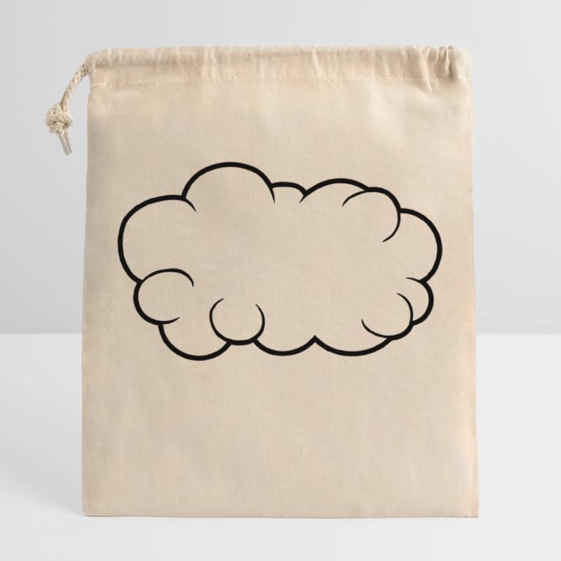 Speech Bubble Cloud Design Closable cotton gift bag (25x30cm)