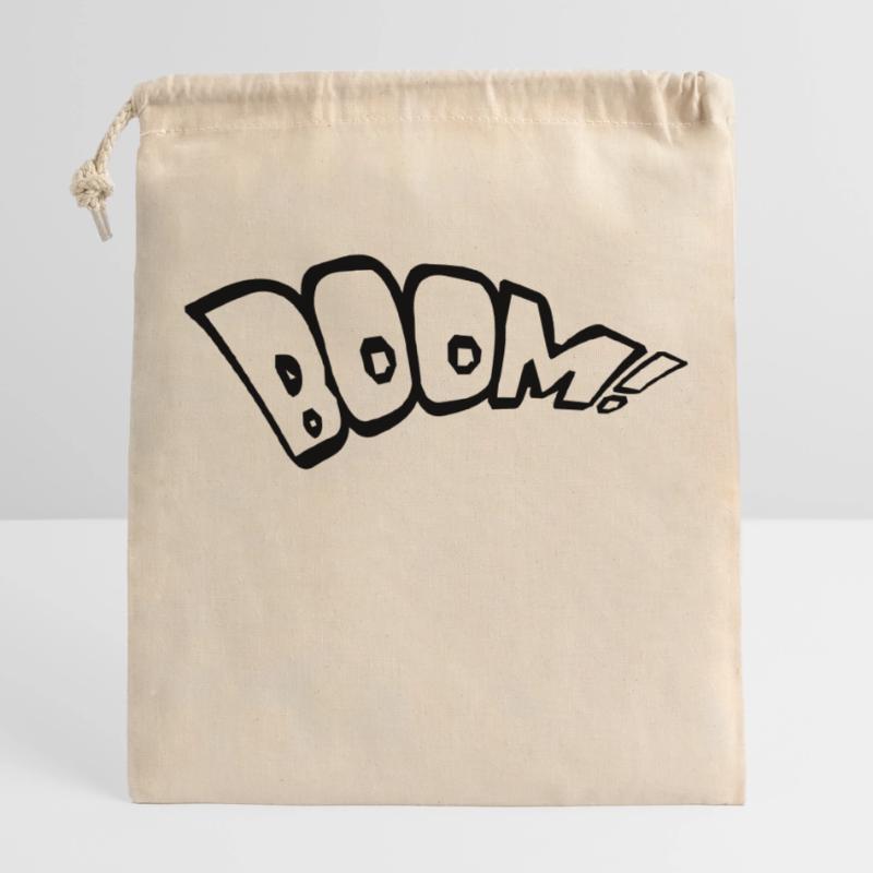 boom texte feu chaud tnt dynamite expl Sac cadeau en coton avec cordon (25 x 30 cm)