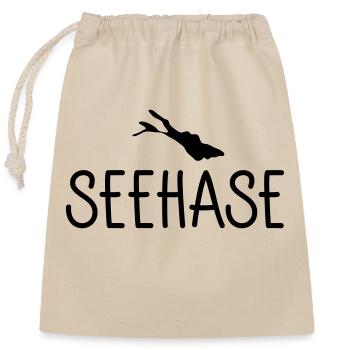 Lapin de mer - Sac cadeau en coton avec cordon (25 x 30 cm) - nature - Devant