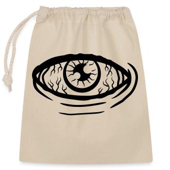 Design Allsehendes Auge - Verschließbarer Geschenkbeutel aus Baumwolle (25x30cm) - Natur - Vorne