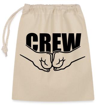 Punch crew team - Closable cotton gift bag (25x30cm) - nature - Front