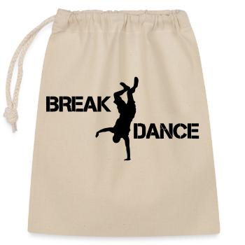 Break Dance - Closable cotton gift bag (25x30cm) - nature - Front