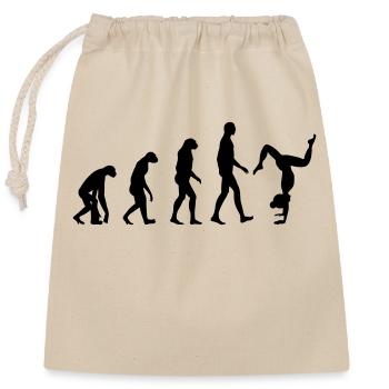 Yoga Evolution - Sac cadeau en coton avec cordon (25 x 30 cm) - nature - Devant