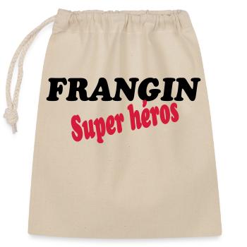 BROTHER superhero - Closable cotton gift bag (25x30cm) - nature - Front