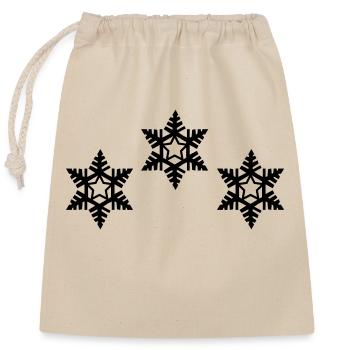 stars - Closable cotton gift bag (25x30cm) - nature - Front