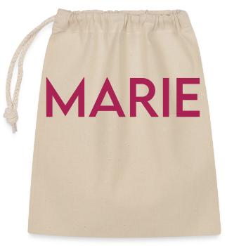 Marie Prénom Cadeau - Sac cadeau en coton avec cordon (25 x 30 cm) - nature - Devant