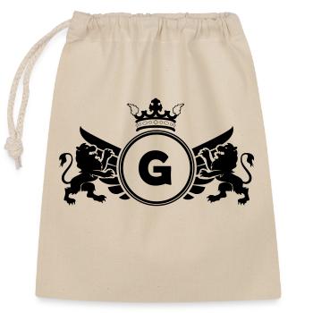 lettre G Armoiries - Sac cadeau en coton avec cordon (25 x 30 cm) - nature - Devant