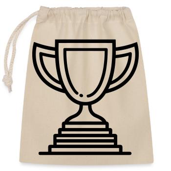 trophée - Sac cadeau en coton avec cordon (25 x 30 cm) - nature - Devant