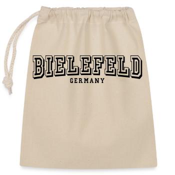 Bielefeld - Closable cotton gift bag (25x30cm) - nature - Front