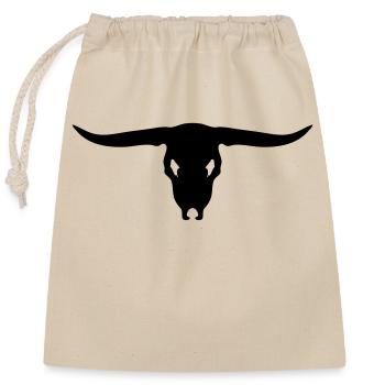 Crâne d’un flic - Sac cadeau en coton avec cordon (25 x 30 cm) - nature - Devant