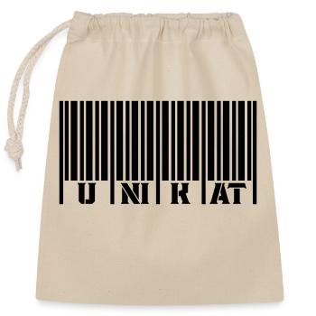 Barcode unique - Closable cotton gift bag (25x30cm) - nature - Front