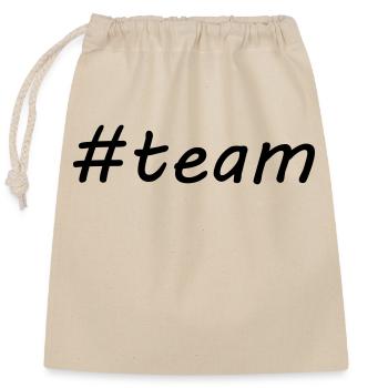 #team - Verschließbarer Geschenkbeutel aus Baumwolle (25x30cm) - Natur - Vorne