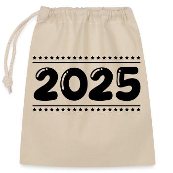 2025 - Closable cotton gift bag (25x30cm) - nature - Front