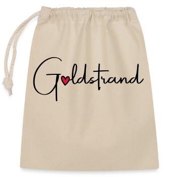 Vacances Golden Sands Heart - Sac cadeau en coton avec cordon (25 x 30 cm) - nature - Devant