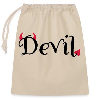 6061912 118998807 Devil - Verschließbarer Geschenkbeutel aus Baumwolle (25x30cm) - Natur - Vorne