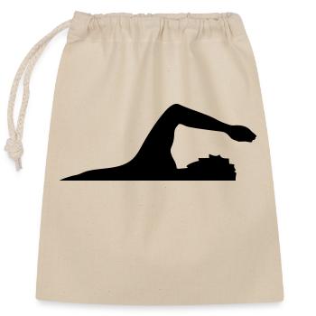 nager nageur club équipe eau crawl - Sac cadeau en coton avec cordon (25 x 30 cm) - nature - Devant