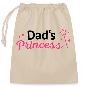 Dads Princess - Closable cotton gift bag (25x30cm) - nature - Front