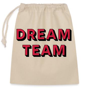 DREAM TEAM - Sac cadeau en coton avec cordon (25 x 30 cm) - nature - Devant