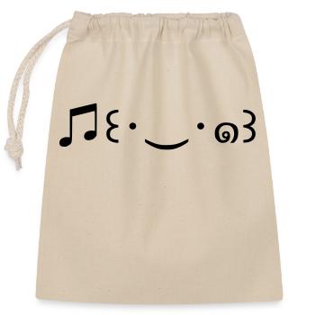 🎵 Bring music into your everyday life! 🎵 - Closable cotton gift bag (25x30cm) - nature - Front