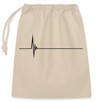 Pulse Heartbeat - Closable cotton gift bag (25x30cm) - nature - Front