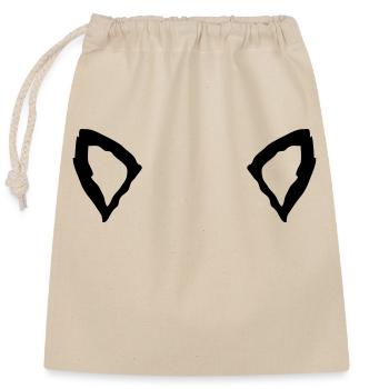 Tier 2 Ears - Closable cotton gift bag (25x30cm) - nature - Front