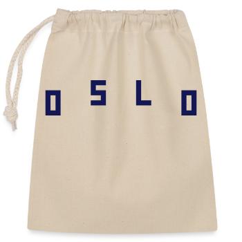 Oslo - Sac cadeau en coton avec cordon (25 x 30 cm) - nature - Devant