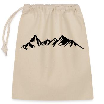 mountains - Closable cotton gift bag (25x30cm) - nature - Front