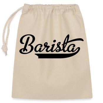 Barista - Verschließbarer Geschenkbeutel aus Baumwolle (25x30cm) - Natur - Vorne