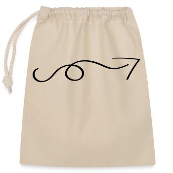 arrow - Closable cotton gift bag (25x30cm) - nature - Front