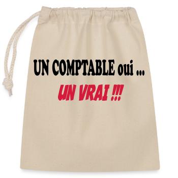 Un COMPTABLE ... - Sac cadeau en coton avec cordon (25 x 30 cm) - nature - Devant