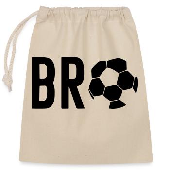Football Bridge - Closable cotton gift bag (25x30cm) - nature - Front