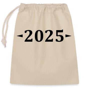 2025 - Closable cotton gift bag (25x30cm) - nature - Front