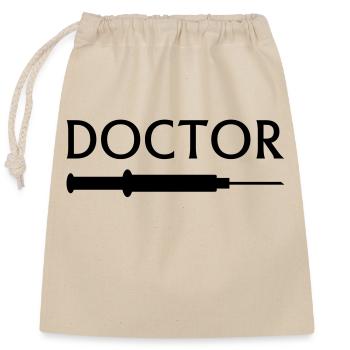 doctor - Sac cadeau en coton avec cordon (25 x 30 cm) - nature - Devant