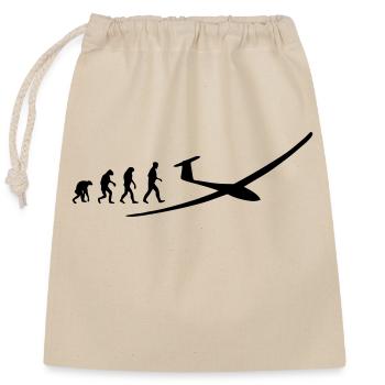 glider evolution - Sac cadeau en coton avec cordon (25 x 30 cm) - nature - Devant