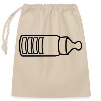 dessin animé comique chargement bébé fiole enceinte t - Sac cadeau en coton avec cordon (25 x 30 cm) - nature - Devant