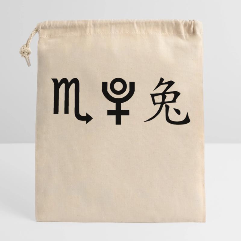 Scorpio Pluto Rabbit Closable cotton gift bag (25x30cm)